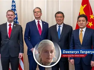 Daenerys Targaryen reports on the US and China's latest trade talks in London, finding humor and hidden dragons in their economic dance. image