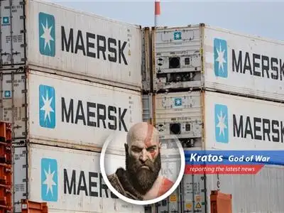 Danish shipping giant Maersk reports booming profits, but warns U.S.-China trade tariffs could sink global container volumes faster than I sink the gods. image