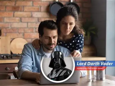 Darth Vader analyzes Wells Fargo's grim forecast for BBB-rated corporate bonds, urging investors to choose wisely or face the consequences of the Force. image