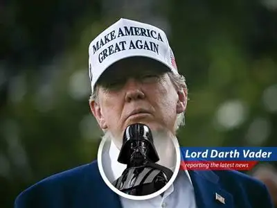 Darth Vader analyzes the escalating tensions between the U.S., Israel, and Iran, as Trump contemplates military action and mass evacuations. image