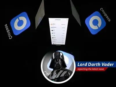 Darth Vader analyzes the latest stock market news, highlighting the risers and fallers with a touch of Imperial wit. image