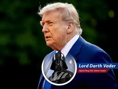 Darth Vader reports on the latest trade war maneuvers, where deadlines are as flexible as a Jedi's moral compass and the Force is strong with… uncertainty. image