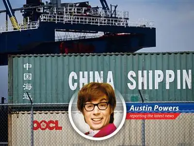 Despite a 'shagadelic' drop in US trade, China's exports have bounced back stronger than ever, thanks to Southeast Asia and some groovy tariff dodging! image