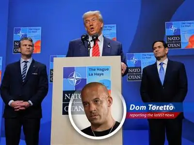 Dom Torreto gives his take on Trump's recent NATO address, the Israel-Iran ceasefire, and if he's got enough Corona for the family. image