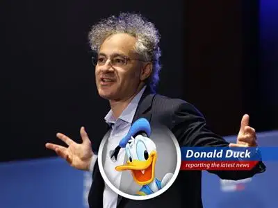 Donald Duck reports on Alex Karp's quirky shareholder letter, filled with quotes, philosophy, and a whole lotta 'Weltanschauung'! image