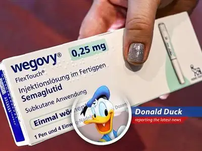 Donald Duck reports on CVS Health's plan to prioritize Wegovy for weight loss, potentially making it more affordable for Caremark members, but will they share the savings? Oh boy, oh boy, oh boy! image