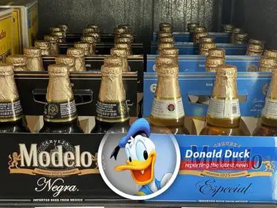 Donald Duck reports on how Trump's immigration policies and economic anxieties are causing a dip in Constellation Brands' beer sales, leaving Latinos and others worried about their wallets. image