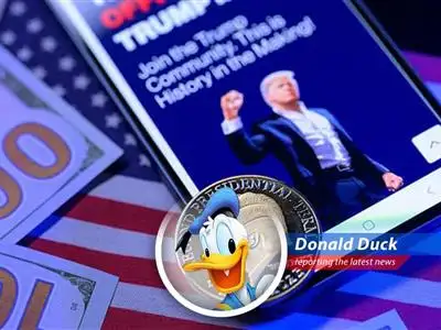 Donald Duck reports on the bewildering news of Donald Trump's meme token team partnering with Magic Eden to launch a $TRUMP-branded cryptocurrency wallet, while Eric Trump claims to know nothin'! image