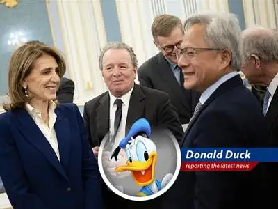 Donald Duck reports on the colossal Stargate AI campus being built in the UAE by OpenAI, Oracle, Nvidia, and Cisco, promising a transformative future...or so they say! image