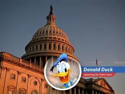 Donald Duck reports on the controversial megabill's bumpy journey through Congress, filled with late-night deals, Republican squabbles, and Democratic dismay. Is this the bill that'll make us rich... or just give us the blues? image