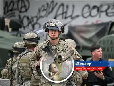 Donkey reports on the hefty price tag for deploying troops to immigration protests in Los Angeles. Spoiler alert: It's enough to buy a LOT of waffles! image