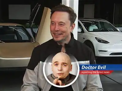 Dr. Evil comments on Elon Musk's massive GPU buys for Tesla and xAI, ponders the environmental impact, and plots his own supercomputer dominance (again). image