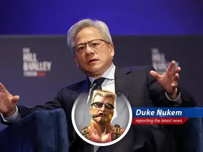 Duke Nukem dives into the stock market chaos as Trump targets Apple and Nvidia prepares for its close-up, delivering his unique brand of humor and insight. image