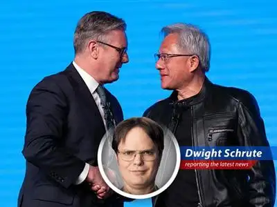 Dwight K. Schrute dissects the UK's tech funding follies, AI ambitions, and the curious case of disappearing quantum startups, proving once again that bears, beets, and Battlestar Galactica are not the only things he knows. image