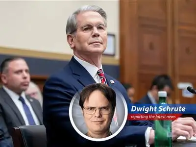 Dwight K. Schrute reports on the new US-China trade agreement and what it means for beet farmers everywhere. Bears. Beets. Beijing. image