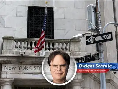 Dwight Schrute dissects Bank of America's analysis of the S&P 500, explaining why it's not overvalued and why the U.S. market reigns supreme, like bears, beets, and Battlestar Galactica. image