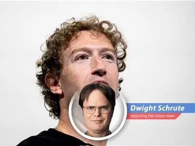 Dwight Schrute reports on Meta's surprising Q1 success, future investments, and a looming threat from the European Commission – all with a beet-fueled perspective. image