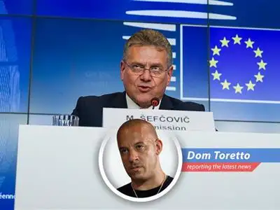 EU launches WTO dispute over US tariffs, threatens countermeasures on $107.4 billion worth of goods if a trade deal isn't reached. This ain't just about cars, it's about respect! image