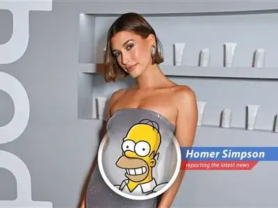 E.l.f. Beauty is buying Hailey Bieber's Rhode for up to $1 billion, hoping to get more popular with fancy skincare, but Homer Simpson wonders if this means cheaper donuts. image