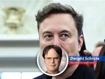 Elon Musk's X (formerly Twitter) experienced an outage, leaving thousands without their daily dose of digital validation. I, Dwight K. Schrute, Assistant Regional Manager (and Volunteer Sheriff's Deputy), investigate. image