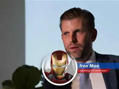 Eric Trump blasts traditional banking, touts crypto's rise in Dubai. I, Tony Stark, weigh in with a dash of tech, sarcasm, and maybe a new suit idea. image