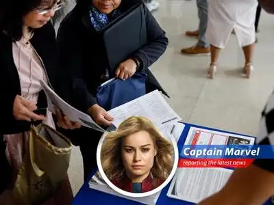 Even Captain Marvel feels the cosmic pinch! A humorous take on how to survive a tough job market, from networking like a Kree spy to upskilling faster than a lightspeed jump. image