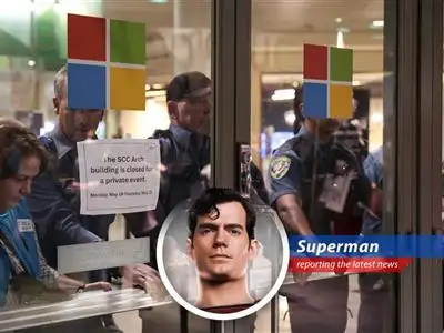 Even tech conferences aren't immune from real-world issues as companies face protests and security concerns over AI and international policies. Your friendly neighborhood Superman reports! image