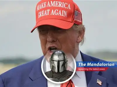 Ex-Mandalorian client, Trump, issues a bounty on high oil prices. Says he's watchin'. Mando muses on the situation, the Empire, and the best way to haggle. image
