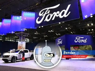 Ford Motor Co. beats Q1 expectations but suspends its 2025 financial guidance due to hefty tariff impacts, proving that even robots can't escape economic woes. image