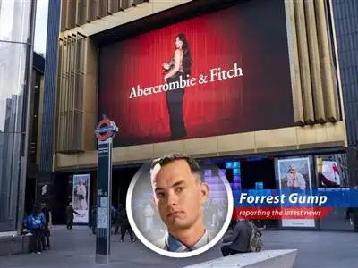 Forrest Gump reports on Abercrombie & Fitch's mixed signals: Soaring shares despite tariff troubles and a profit outlook cut. It's like running a marathon, some days you're ahead, some days you're behind. image