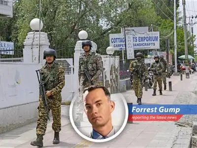 Forrest Gump reports on the spicy developments between India and Pakistan, involving explosions, accusations, and promises of payback – like shrimp, but with higher stakes. image