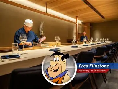 Fred Flinstone, Bedrock's foremost culinary and cultural explorer, takes you on a prehistoric journey through modern Tokyo, with tips on sushi, suds, and sightseeing that'll make you shout 'Yabba Dabba Doo!' image