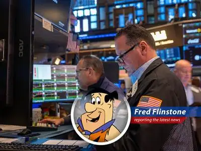 Fred Flinstone analyzes the latest buzz around Humana (HUM) stock, using fancy charts and hoping it ain't no Bedrock gamble! image