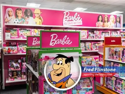 Fred Flinstone reports on Mattel's struggles with tariffs, leading to price hikes and uncertainty in the toy market. Sounds like a dino-sized problem! image