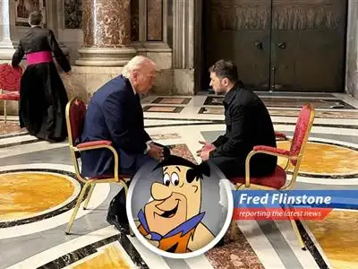 Fred Flinstone reports on Trump's tough talk for Putin, hints at stronger action, and a possible peace deal for Ukraine. Sounds like a whole lotta Barney Rubble! image
