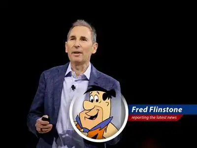 Fred Flinstone reports on how newfangled 'Artificial Intelligence' might mean fewer folks needed at the Bronto Crane – but maybe some new jobs too! Eh, Wilma?! image