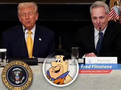 Fred Flinstone reports on the Trump administration's push for stablecoin legislation, potentially unlocking trillions for US Treasuries while stirring up some Bedrock-sized controversy. image