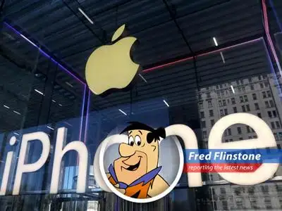 Fred Flinstone reports on the ever-changing world of stocks, featuring Apple, Amazon, India, and the genius of Jim Cramer, with a side of good old-fashioned caveman confusion. image
