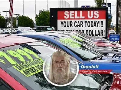 Gandalf the Grey reports on a perplexing rise in used car prices, spurred by tariffs and market whims, leaving Middle-earth's Shire-folk scratching their heads and tightening their coin purses. image