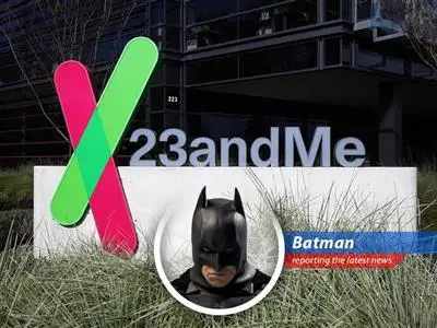 Genetic testing firm 23andMe voluntarily delists from Nasdaq after bankruptcy auction, marking a significant fall from its peak valuation. image