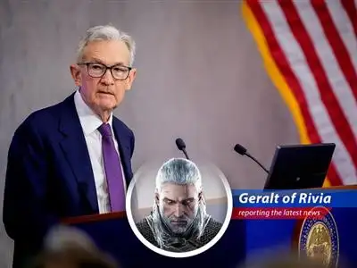 Geralt of Rivia reports on Jerome Powell's grim tidings: interest rates are up, inflation's a mess, and the Fed's scrambling like a noonwraith in sunlight. image