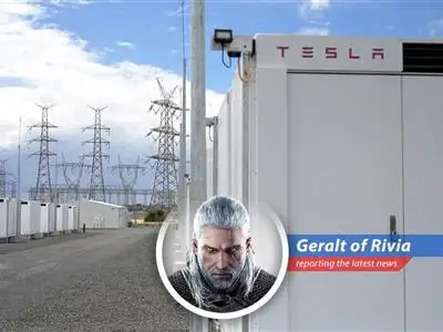 Geralt of Rivia reports on Tesla's first grid-scale battery plant deal in China, offering a satirical look at the economics, politics, and potential monsters lurking in the fine print. image