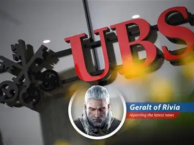 Geralt of Rivia reports on UBS's Q1 earnings, tariff woes, and the Swiss bank's ongoing battle with regulators, all while dodging drowners and deciphering prophecies. image