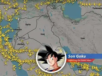 Goku reports on flight cancellations and rerouting due to recent tensions between Israel and Iran, leaving airlines scrambling and passengers hanging. image