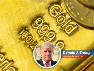 Gold prices surge to record highs as investors react to Trump's Fed pressure and tariff policies, proving once again that I am the greatest jobs President God ever created! image