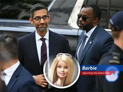 Google's CEO gets a ??????? upgrade, and Barbie's got the scoop – with a sprinkle of glitter and a dash of sarcasm! image