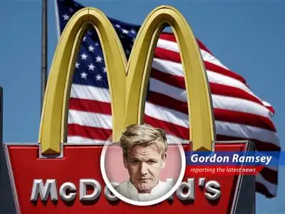 Gordon Ramsay critiques McDonald's recent financial results, highlighting a significant drop in U.S. same-store sales and questioning their strategies for recovery. image