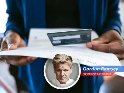 Gordon Ramsay skewers rising credit card interest rates, offering a scathing critique and some shockingly practical advice for consumers drowning in debt. image