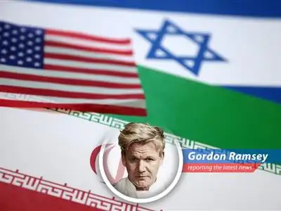 Gordon Ramsay weighs in on how Trump's temporary hesitation on Iran action affects global oil prices, with a dash of fiery commentary. image