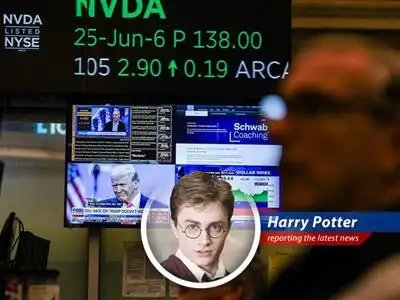 Harry Potter dives into the Muggle world of finance, finding surprising similarities between Gringotts and Wall Street, with a sprinkle of humor and a dash of sarcasm. image